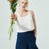 PERCE cropped linen top (SS24)