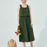 SION gathered linen skirt (SS24)