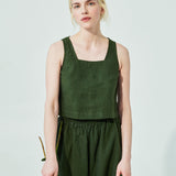 PERCE cropped linen top (SS24)