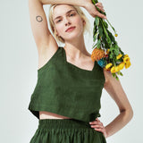 PERCE cropped linen top (SS24)