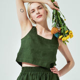 PERCE cropped linen top (SS24)