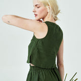 PERCE cropped linen top (SS24)
