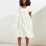 Maxi ODESA gathered linen dress (SS24)