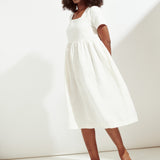 Maxi ODESA gathered linen dress (SS24)