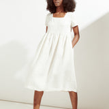Maxi ODESA gathered linen dress (SS24)