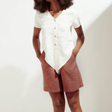 ALPINE knot front button shirt