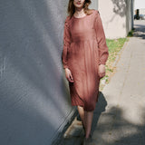 LEILA tiered linen dress