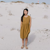 Sleeveless midi MAMA linen dress