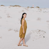 Sleeveless midi MAMA linen dress