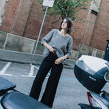 R: SARAH fit and flare linen pants (Size: S; Color: Heavy Khaki)