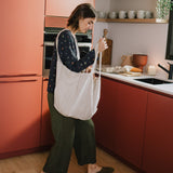 Linen Carry-All Tote Bag in heavy beige