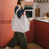 Linen Carry-All Tote Bag in heavy beige