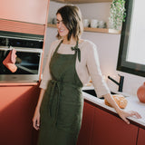 Adjustable Bib Linen Apron