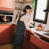 Full Cross Back Pinafore Linen Apron