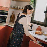 Full Cross Back Pinafore Linen Apron