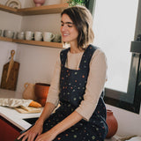 Full Cross Back Pinafore Linen Apron