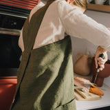 Full Cross Back Pinafore Linen Apron