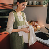 Full Cross Back Pinafore Linen Apron