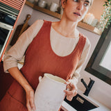 Midi Cross Back Linen Apron