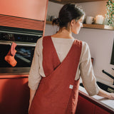 Midi Cross Back Linen Apron