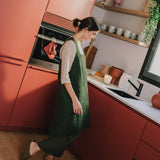 Full Cross Back Pinafore Linen Apron
