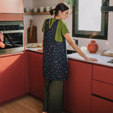 Midi Cross Back Linen Apron