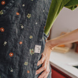Midi Cross Back Linen Apron