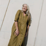 RONDA button down linen dress