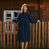 OCEANIA front tie linen dress
