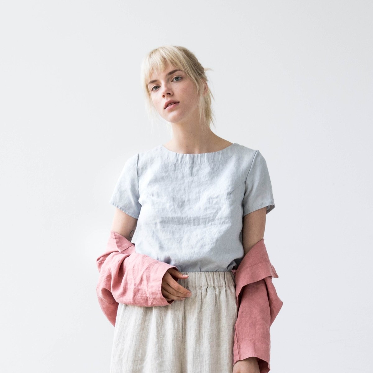 HAMBURG fitted linen top - notPERFECTLINEN EU