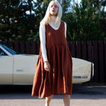 Linen smock dress VOLUME / Oversized linen dress in heavy linen
