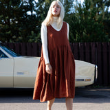 Linen smock dress VOLUME / Oversized linen dress in heavy linen