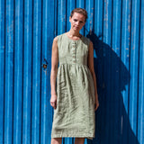 Sleeveless maxi MAMA linen dress