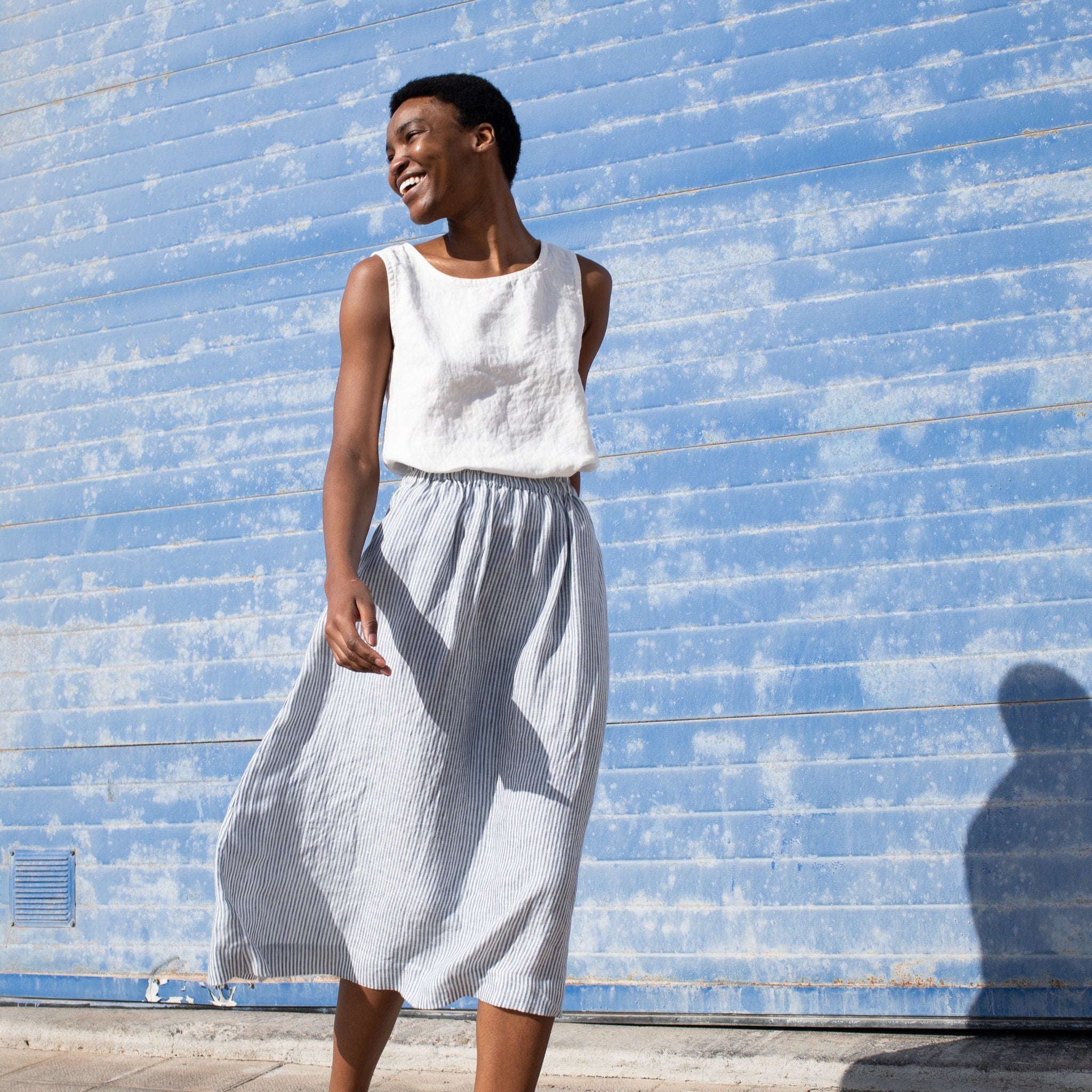 Linen skirt SION in light weight linen
