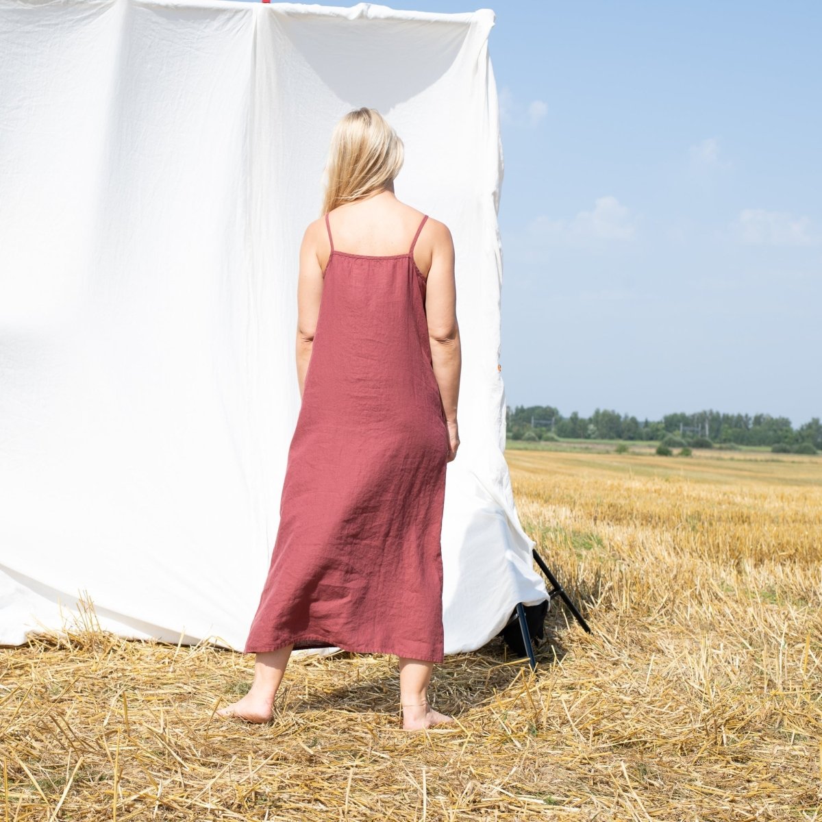 LANGLEY-2 maxi slip linen dress - notPERFECTLINEN EU