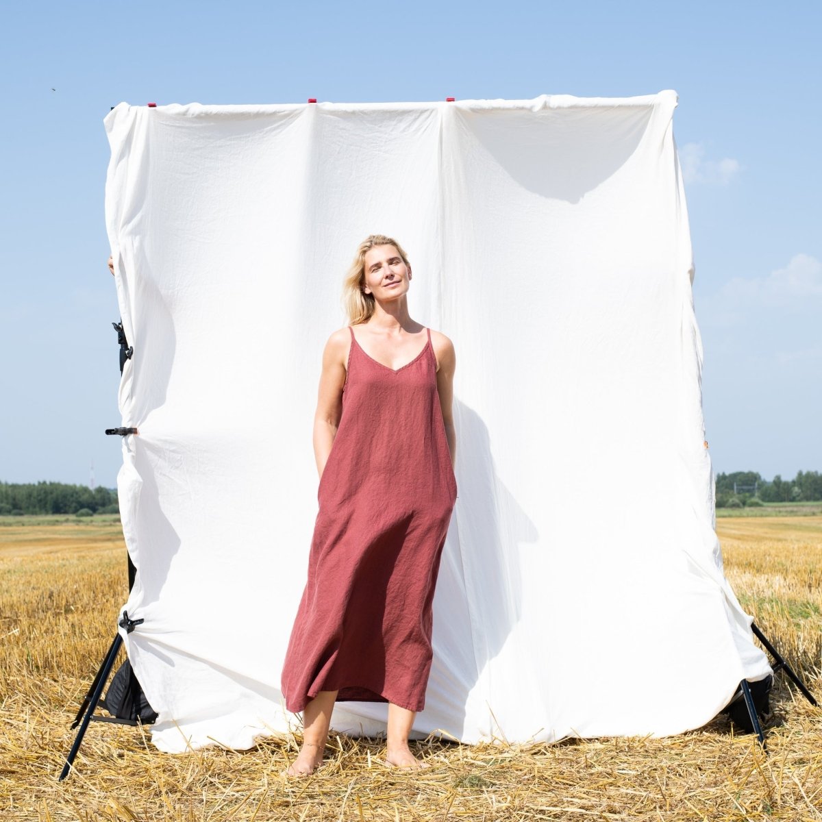 LANGLEY-2 maxi slip linen dress - notPERFECTLINEN EU