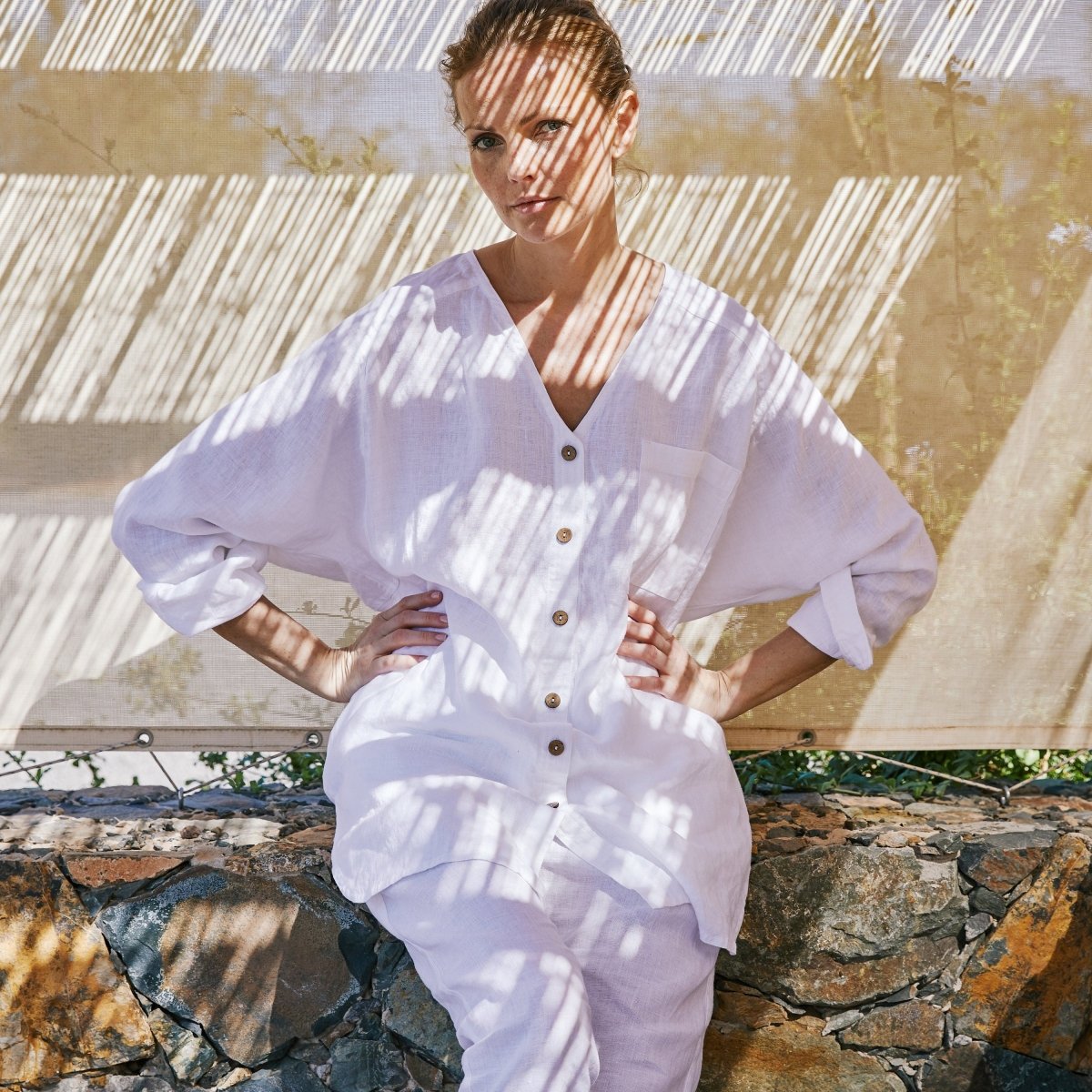 LIVORNO oversized linen shirt - notPERFECTLINEN EU