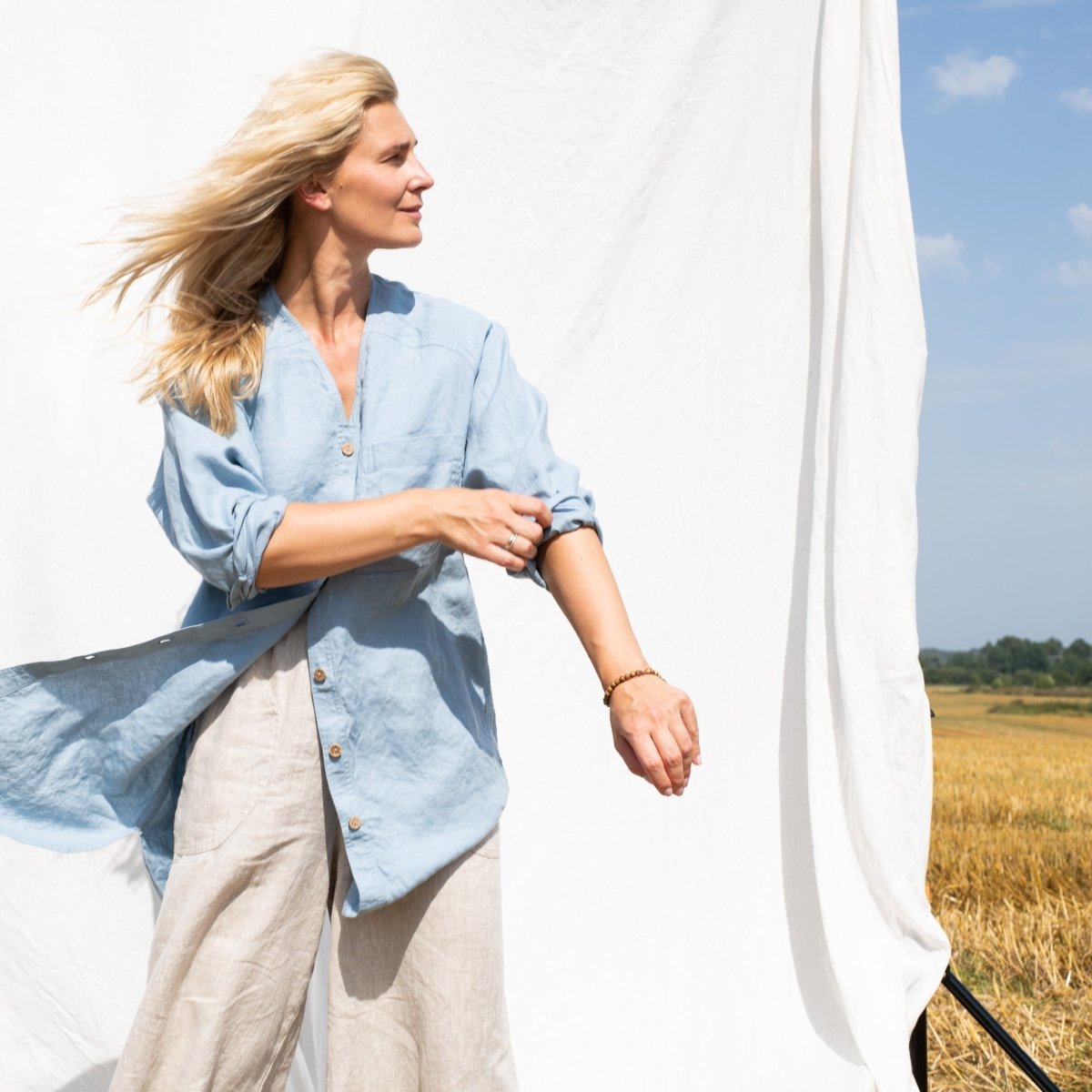 LIVORNO oversized linen shirt - notPERFECTLINEN EU