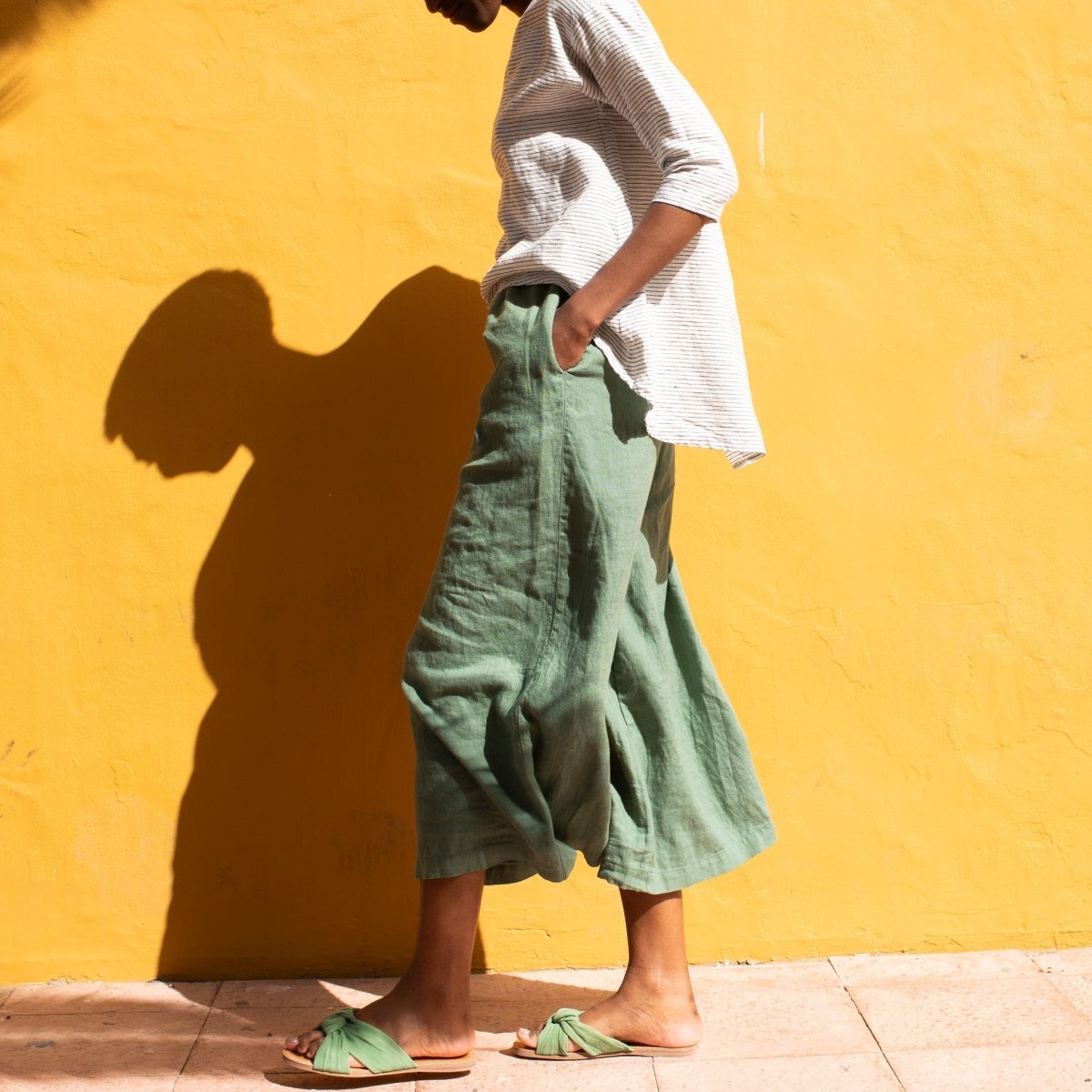 Maxi WELS wide leg linen pants - notPERFECTLINEN EU