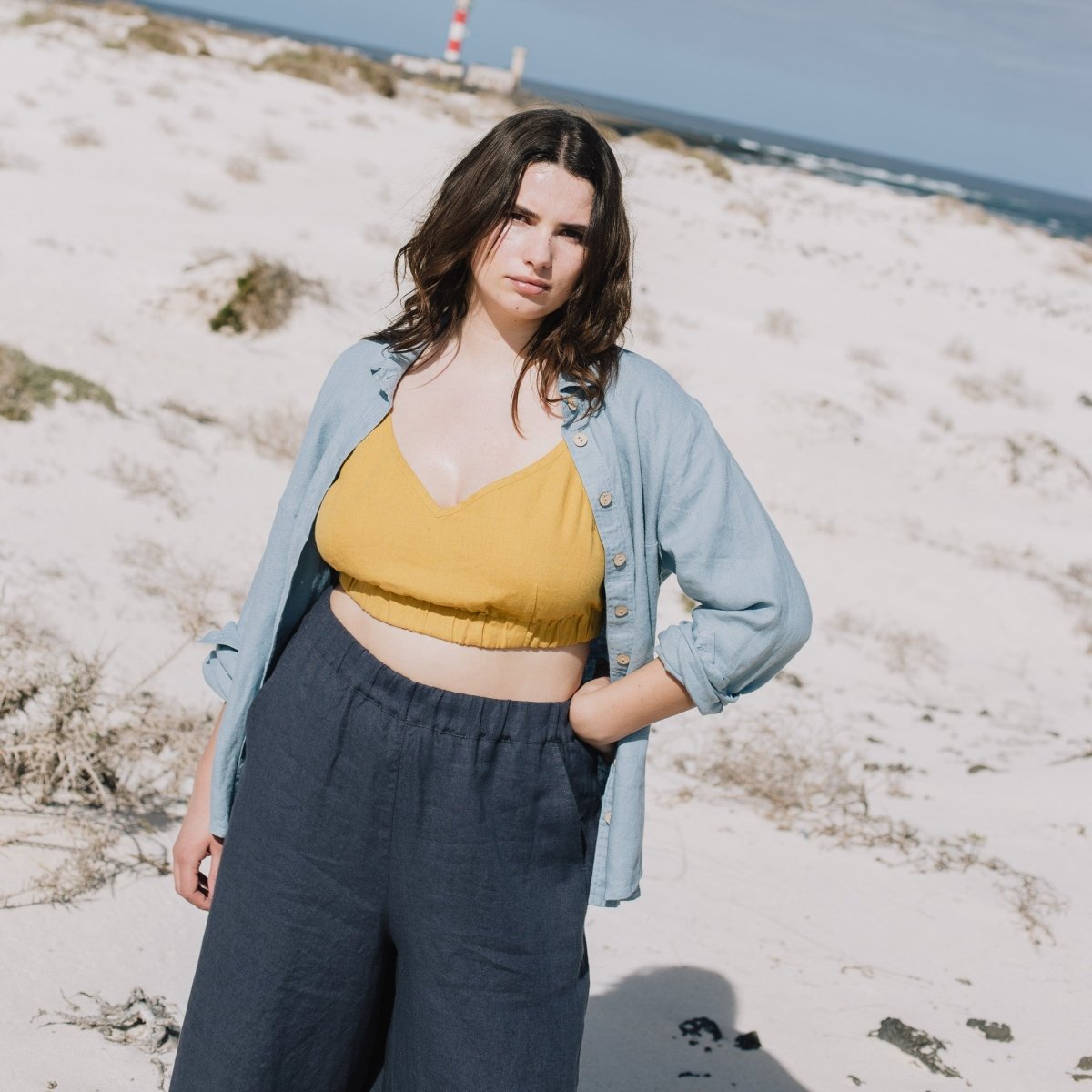 Maxi WELS wide leg linen pants - notPERFECTLINEN EU