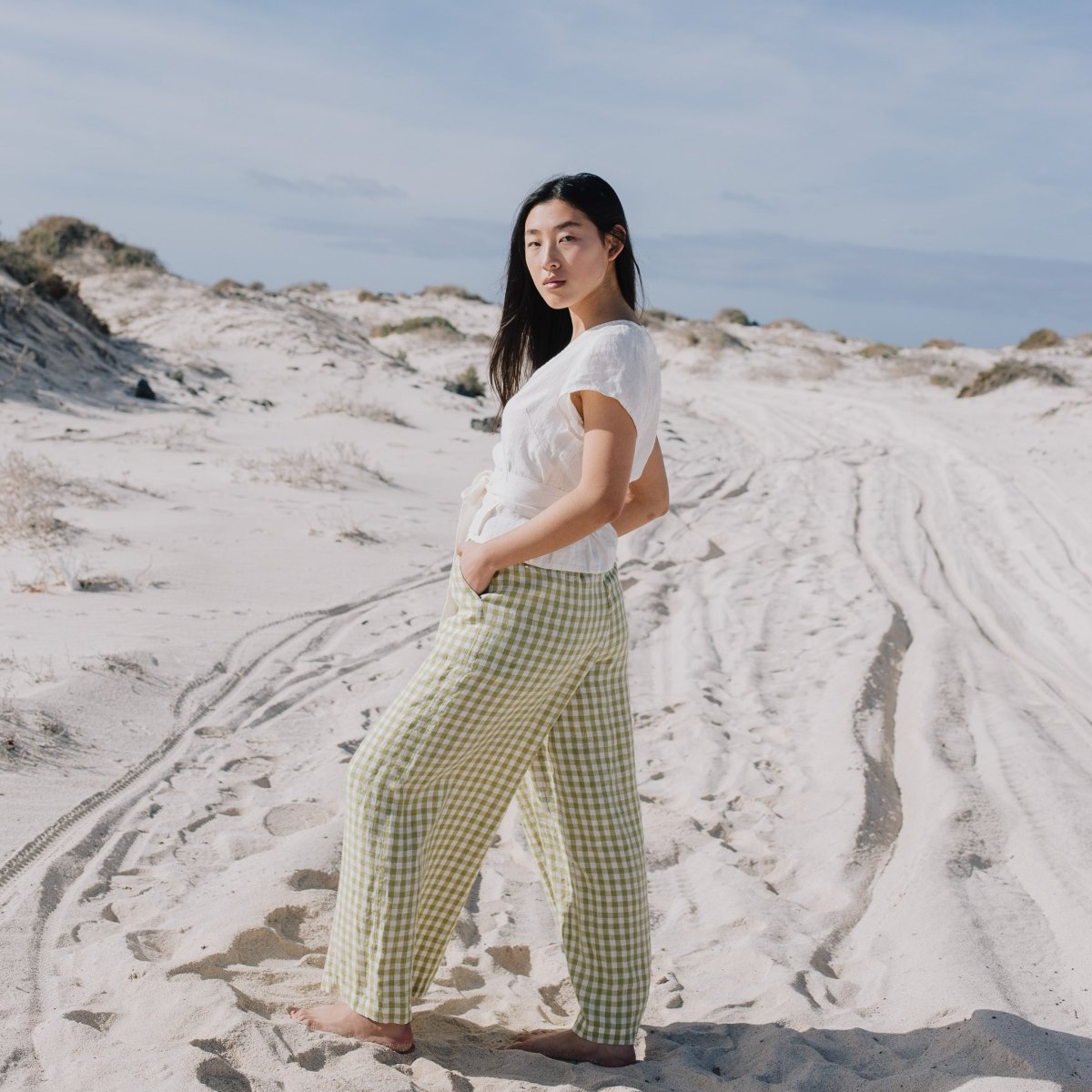 Maxi WELS wide leg linen pants - notPERFECTLINEN EU