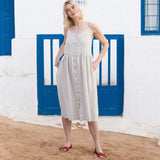 SARAH button down slip linen dress - notPERFECTLINEN EU