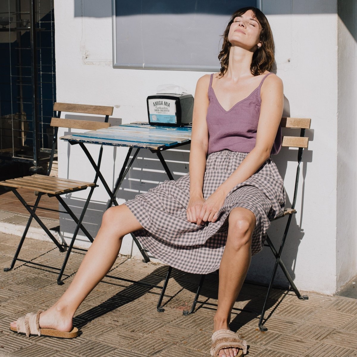 SION gathered linen skirt - notPERFECTLINEN EU