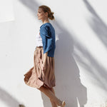 1950s CITY flat front linen skirt - notPERFECTLINEN EU