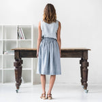 1950s CITY flat front linen skirt - notPERFECTLINEN EU