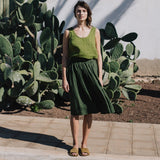 1950s CITY flat front linen skirt - notPERFECTLINEN EU