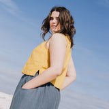 BAY cropped linen top - notPERFECTLINEN EU