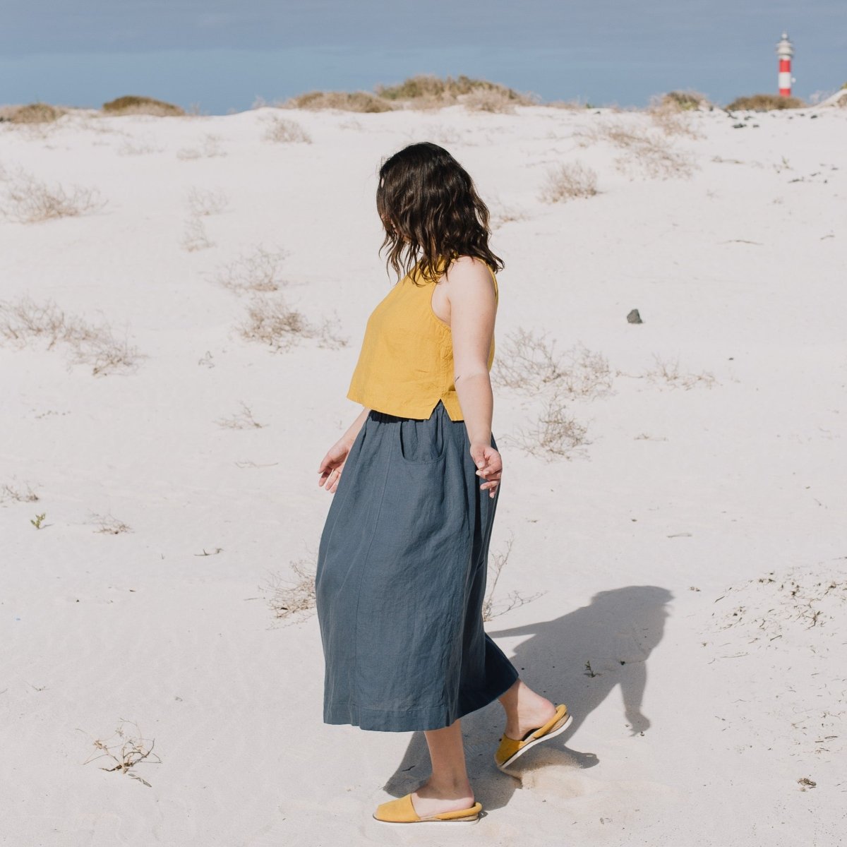 BAY cropped linen top - notPERFECTLINEN EU