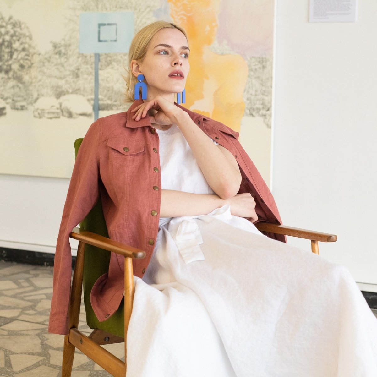 CALICO-2 linen jacket - notPERFECTLINEN EU