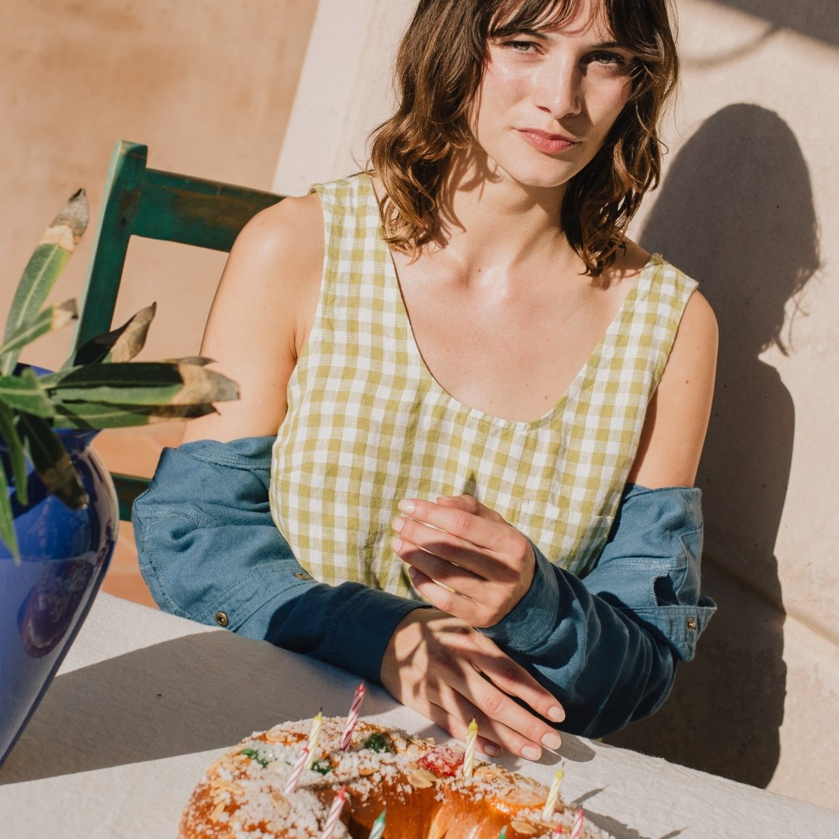 CALICO cropped linen jacket - notPERFECTLINEN EU